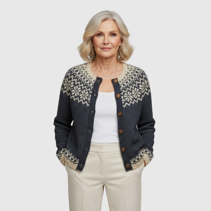 Hadley - Vintage pletený vlněný cardigan