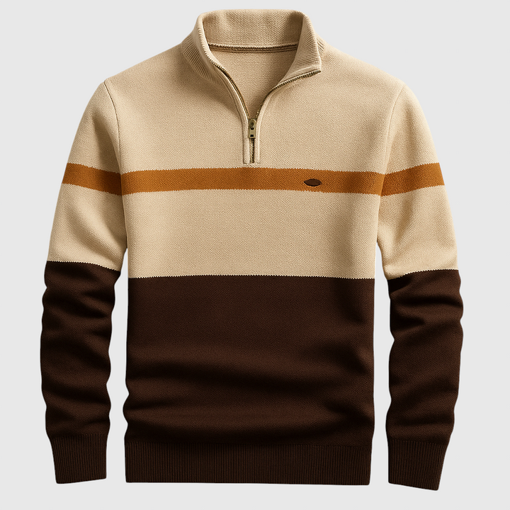 Elston - Svetr Heritage s polovičním zipem