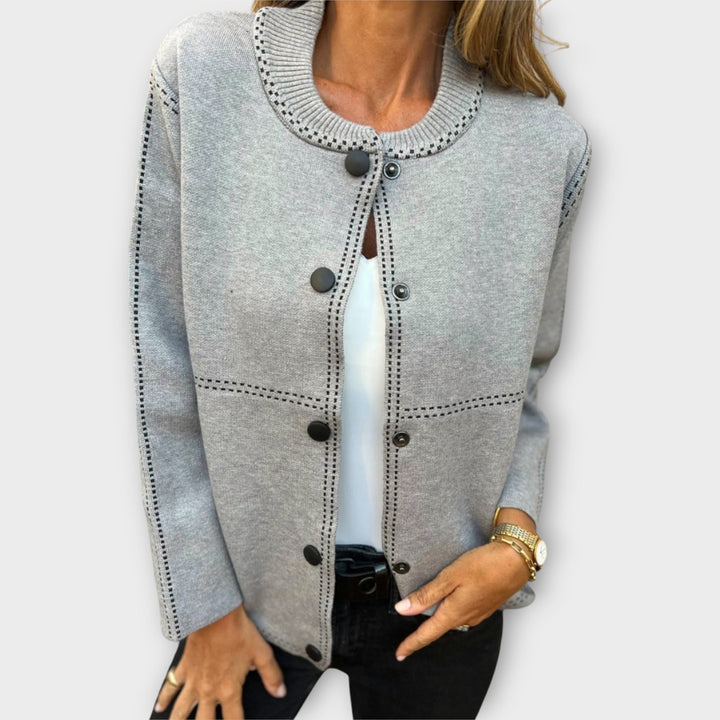 LIBUŠE-Elegantní svetr v šedé barvě