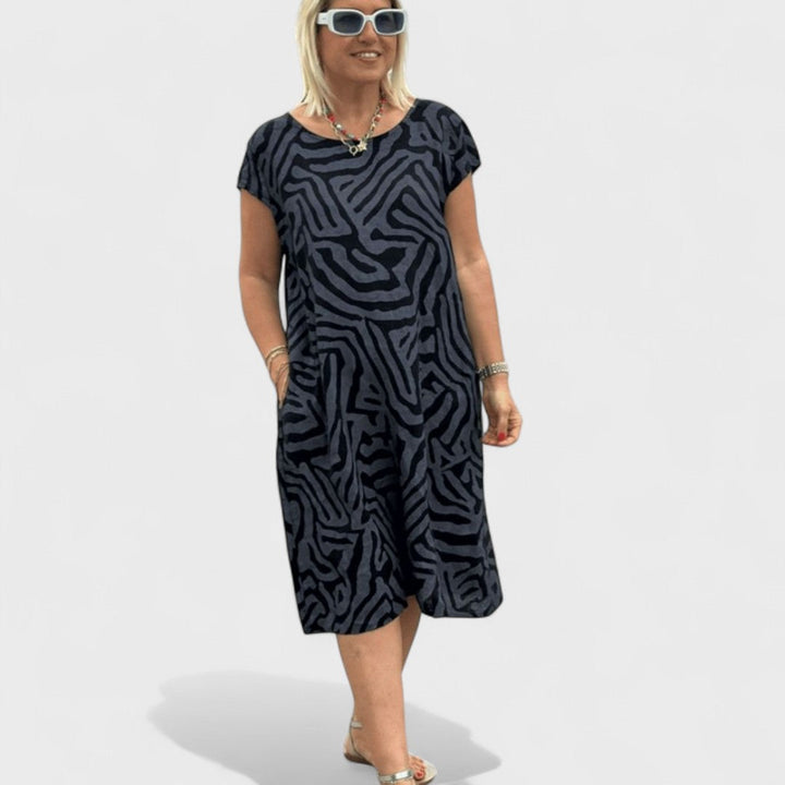 Nelia - Letní Šaty s Kulatým Výstřihem