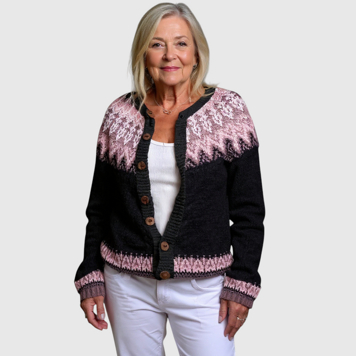 Lydia - Vintage islandský vlněný cardigan