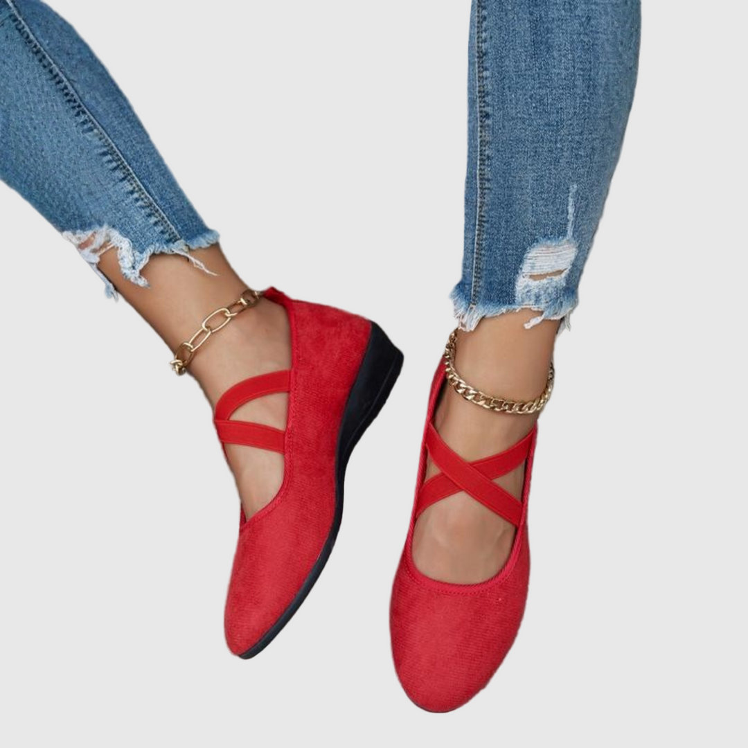 ANGEL - Pohodlné zavřené klínové nazouvací boty