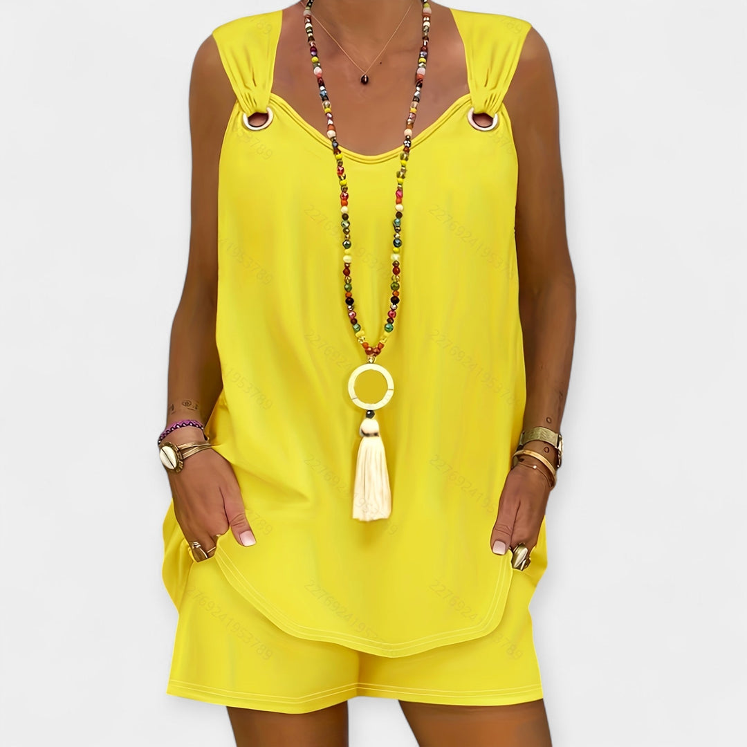 Sada bezrukávé blůzy se šortkami