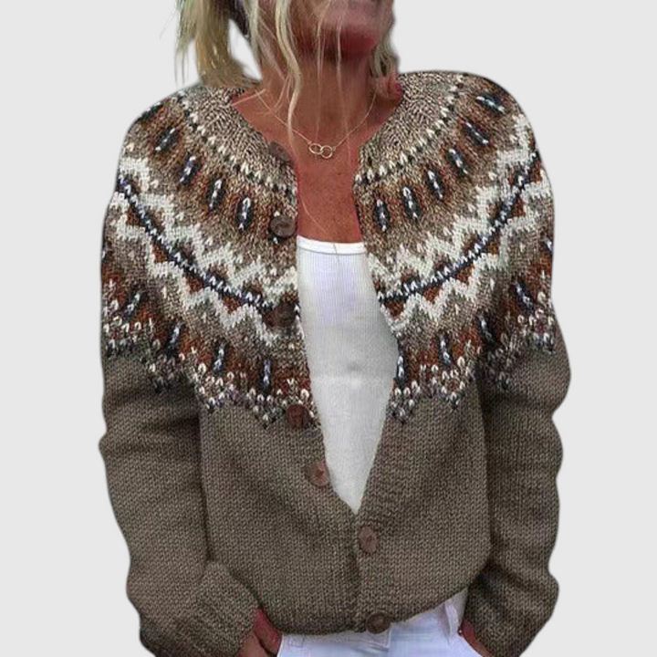 Adeline - Vintage islandský vlněný cardigan