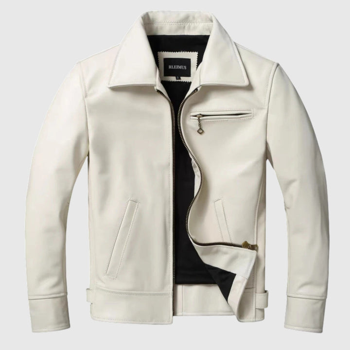 Javor - Kožená bunda s přiléhavým střihem