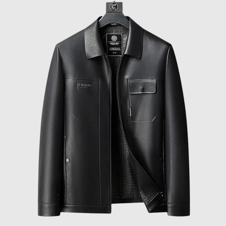 Pánská elegantní kožená bunda