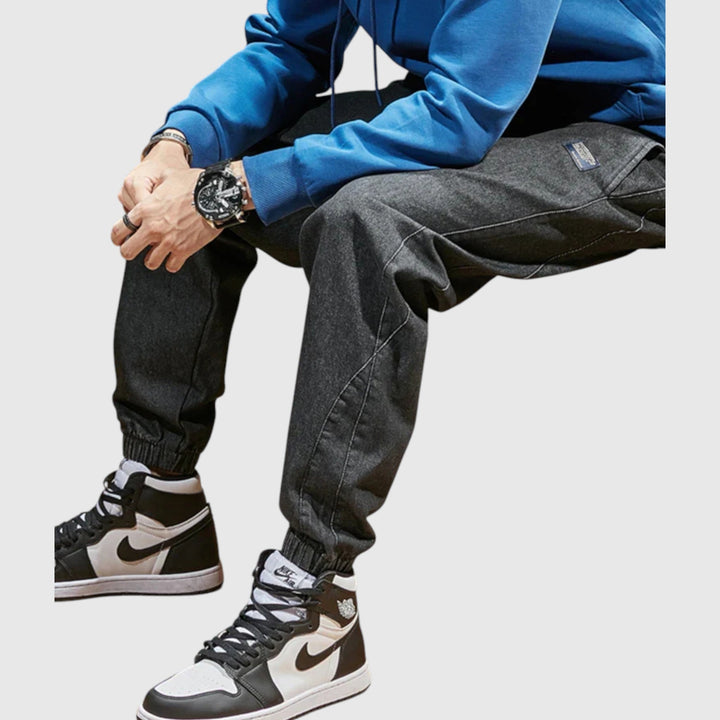 Elegantní džínové jogger kalhoty