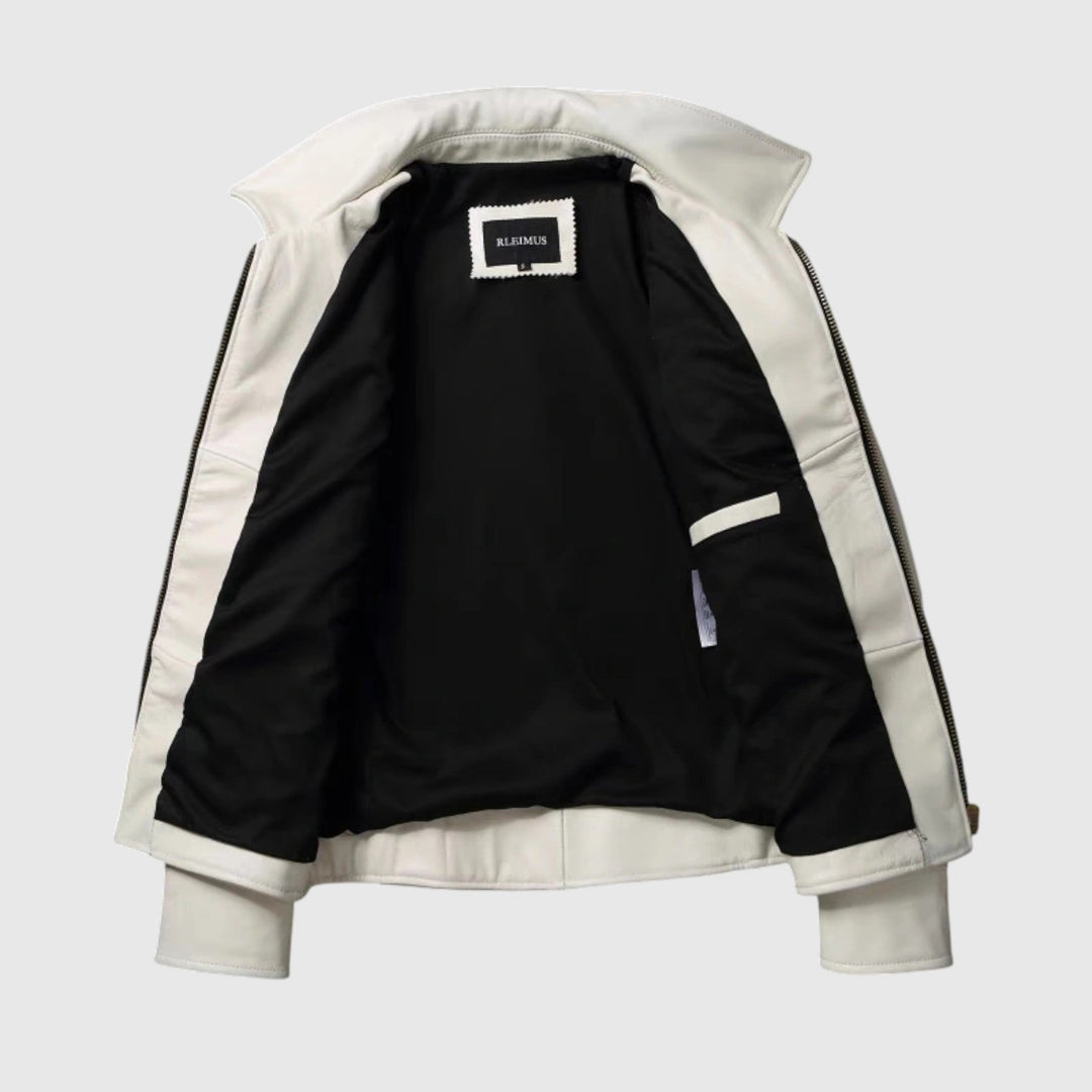 Javor - Kožená bunda s přiléhavým střihem