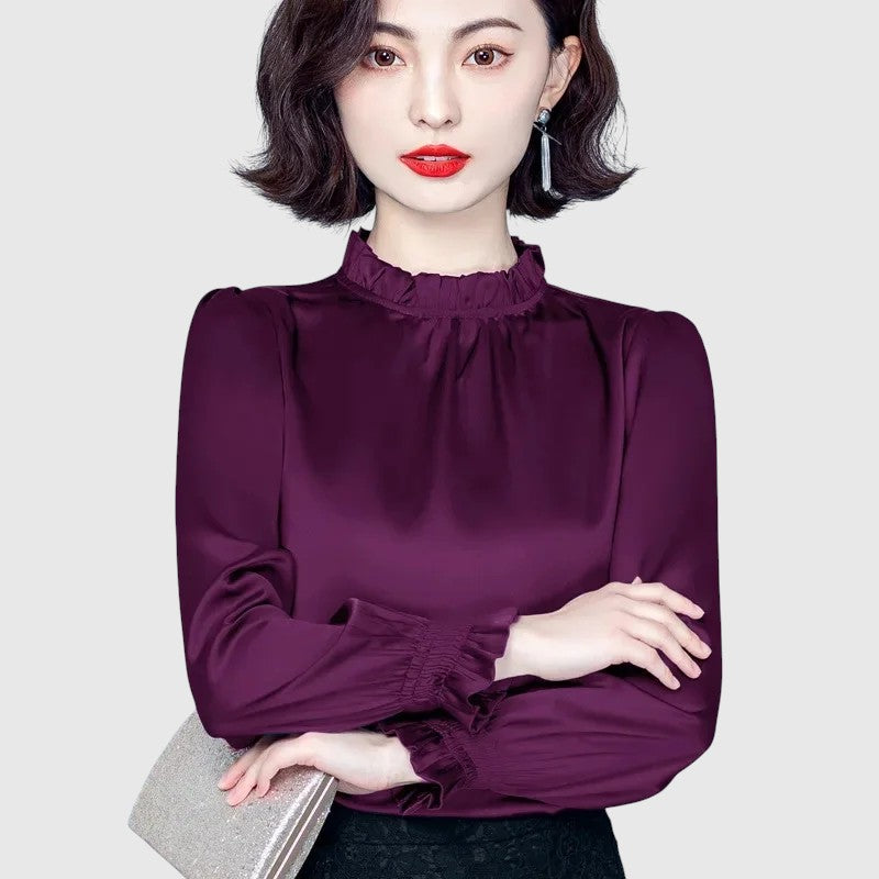 Jana - Elegantní saténová blůza