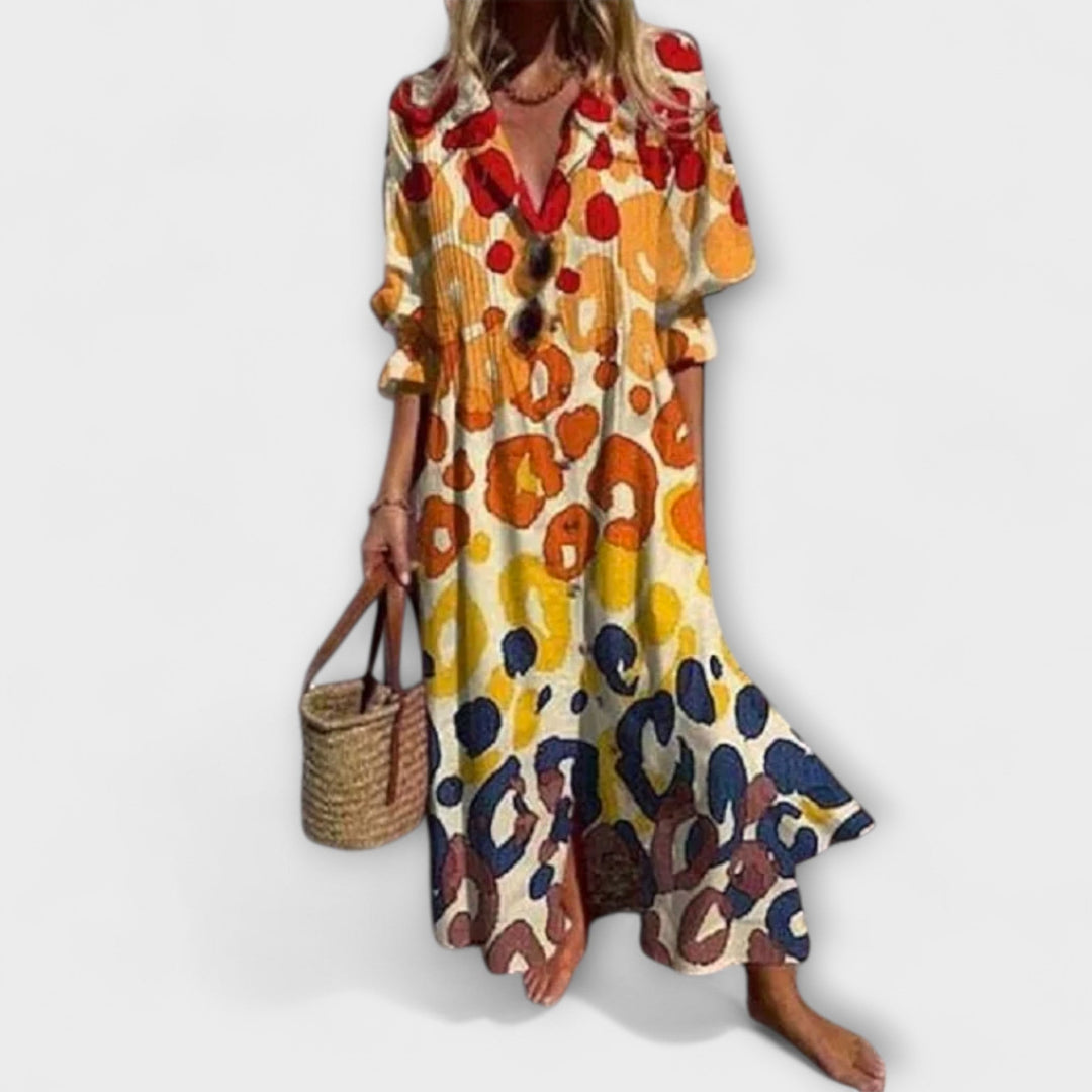 Lila - Lichotivní maxikabát s pokrytím břicha