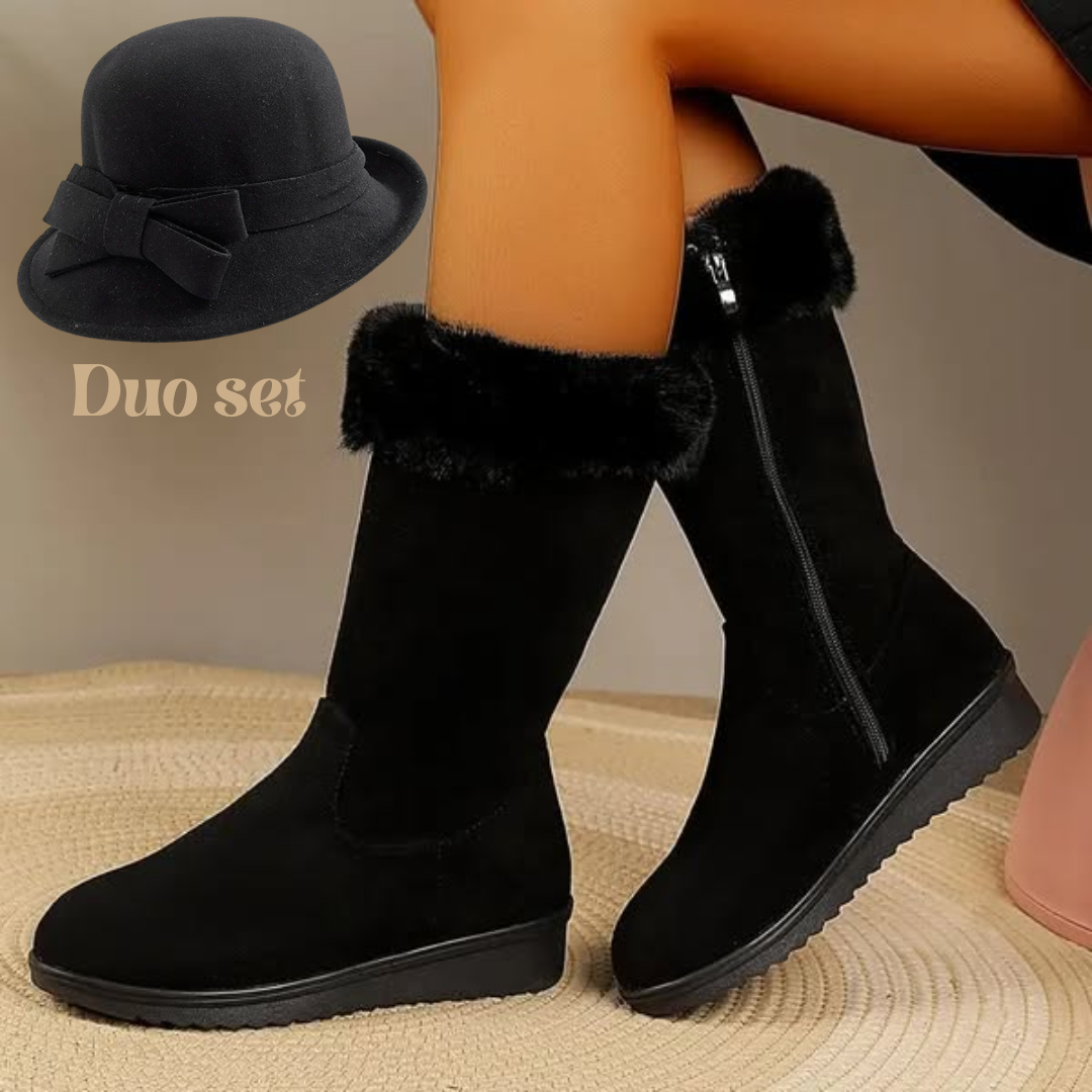 Dámské teplé, vysoké boty na každý den