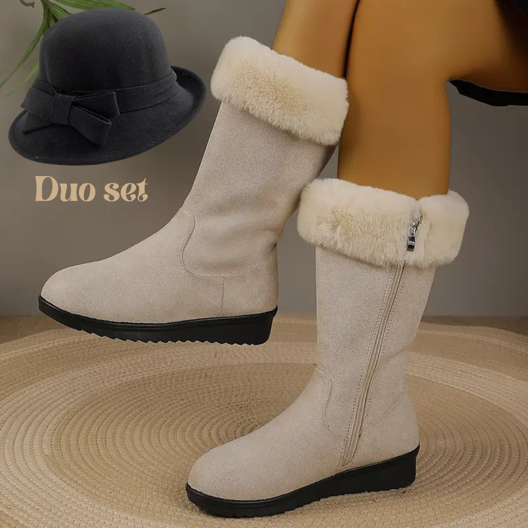 Dámské teplé, vysoké boty na každý den