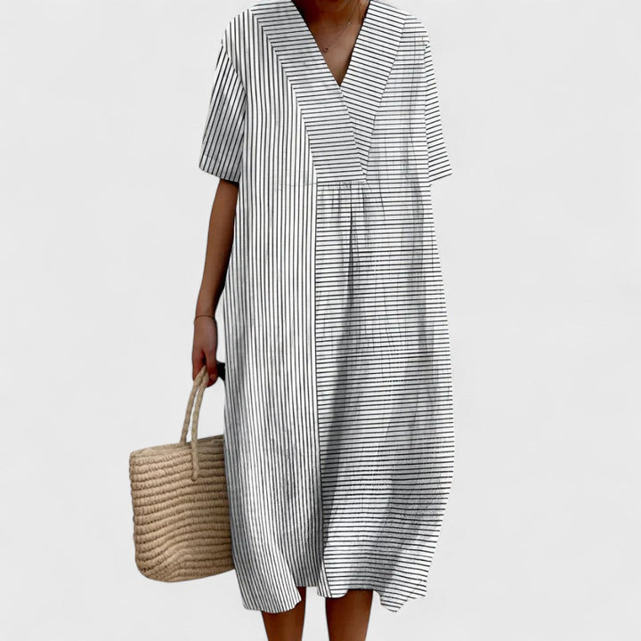 Alida - Vzorované Letní Šaty