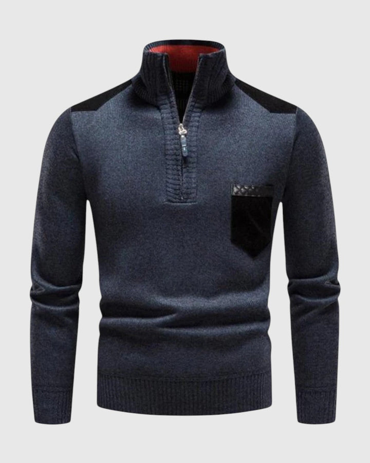 Libuše- Svetr z vlny s zipem