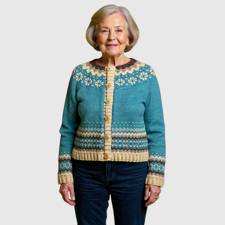 Allaira - Vintage islandský vlněný cardigan