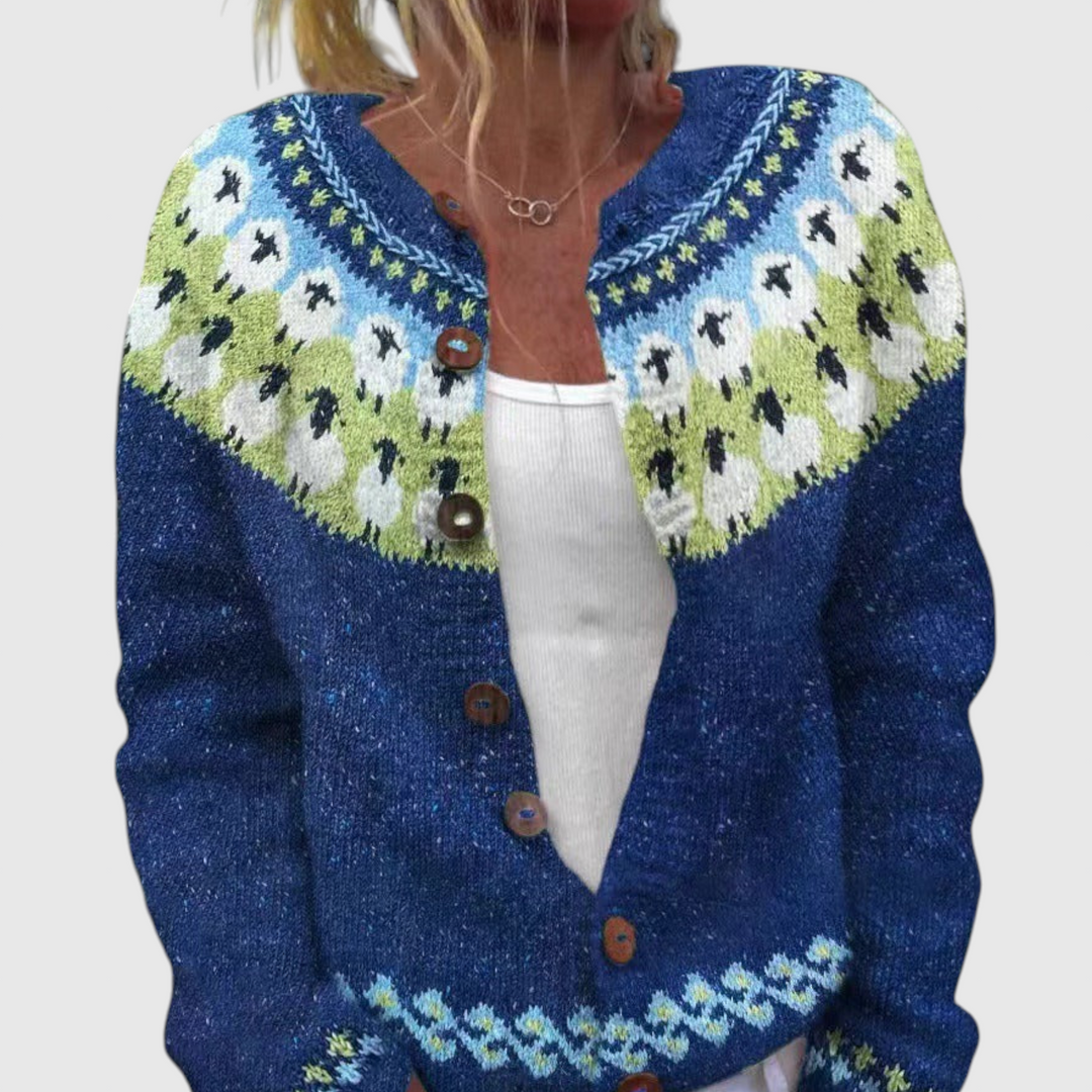 Sophie - Vintage islandský vlněný cardigan