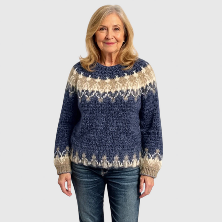 Samantha - Vintage islandský vlněný svetr