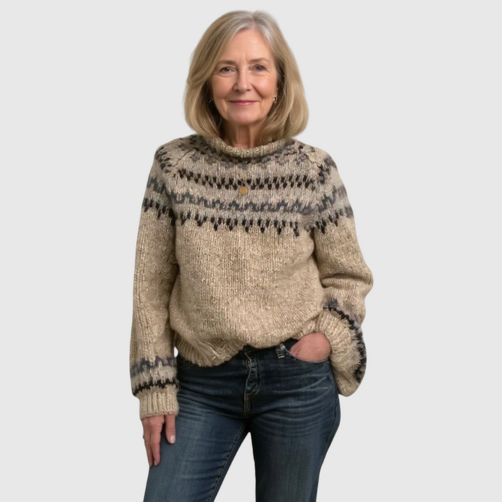Ashley - Vintage islandský vlněný svetr