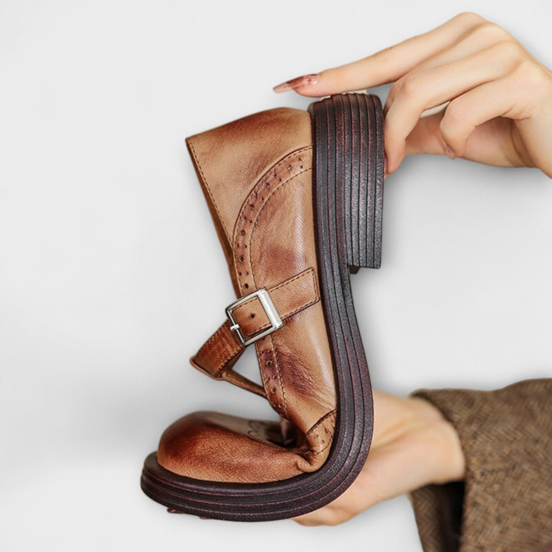 Isla - Elegantní kožené Mary Janes